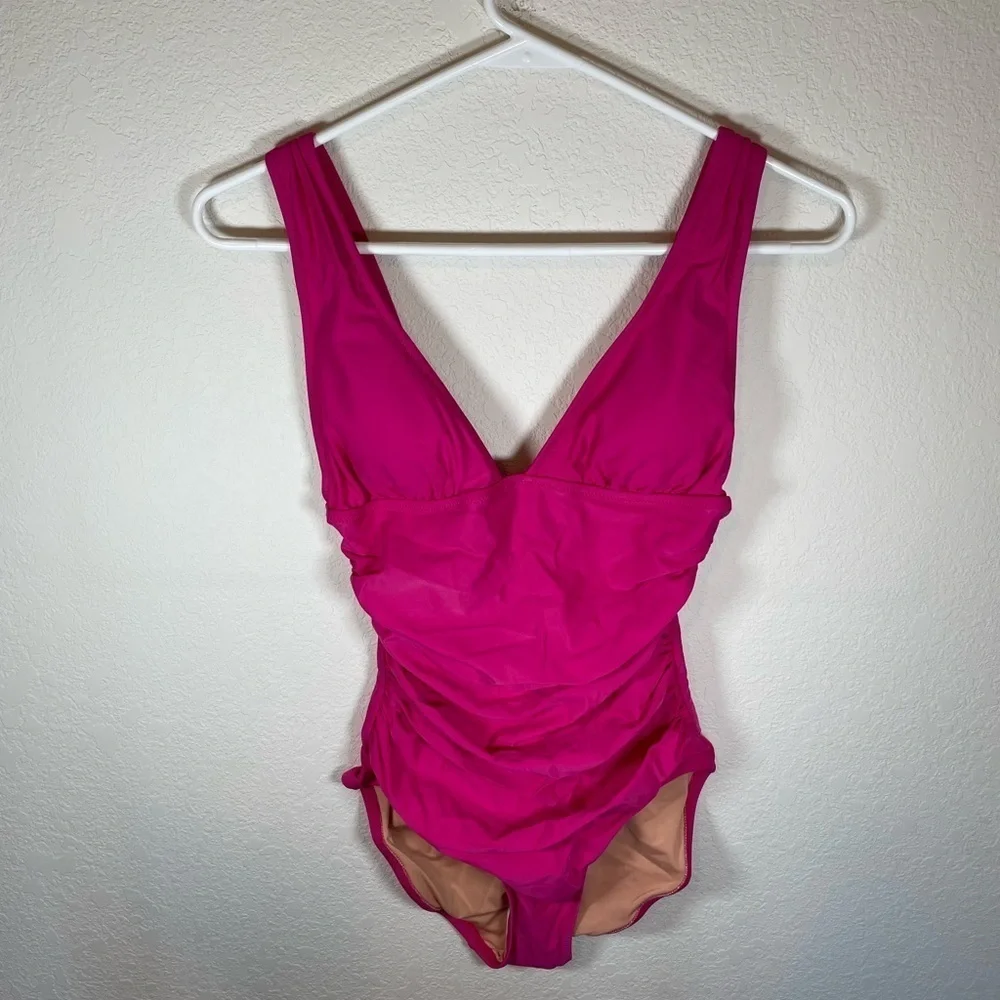 J.Crew Vibrant Pink One-Piece Swimsuit size 2